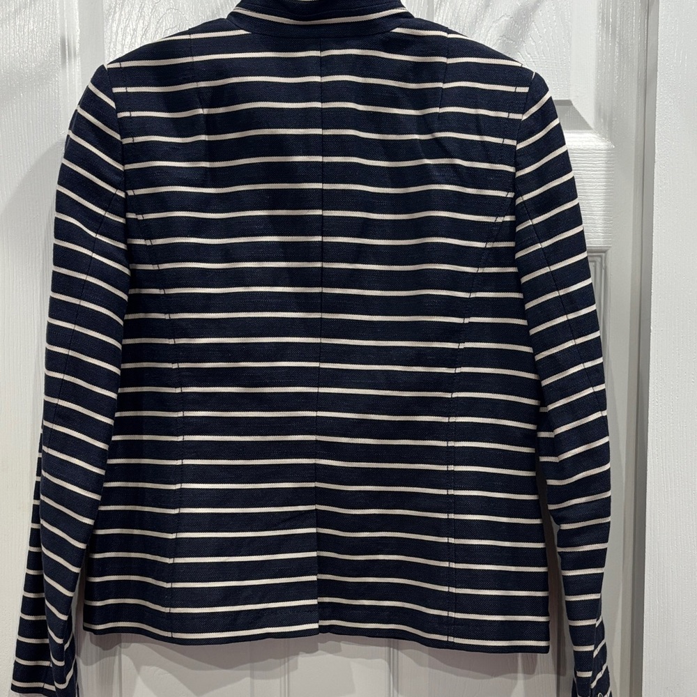 Banana Republic Navy and White Striped Blazer - Picture 3 of 6